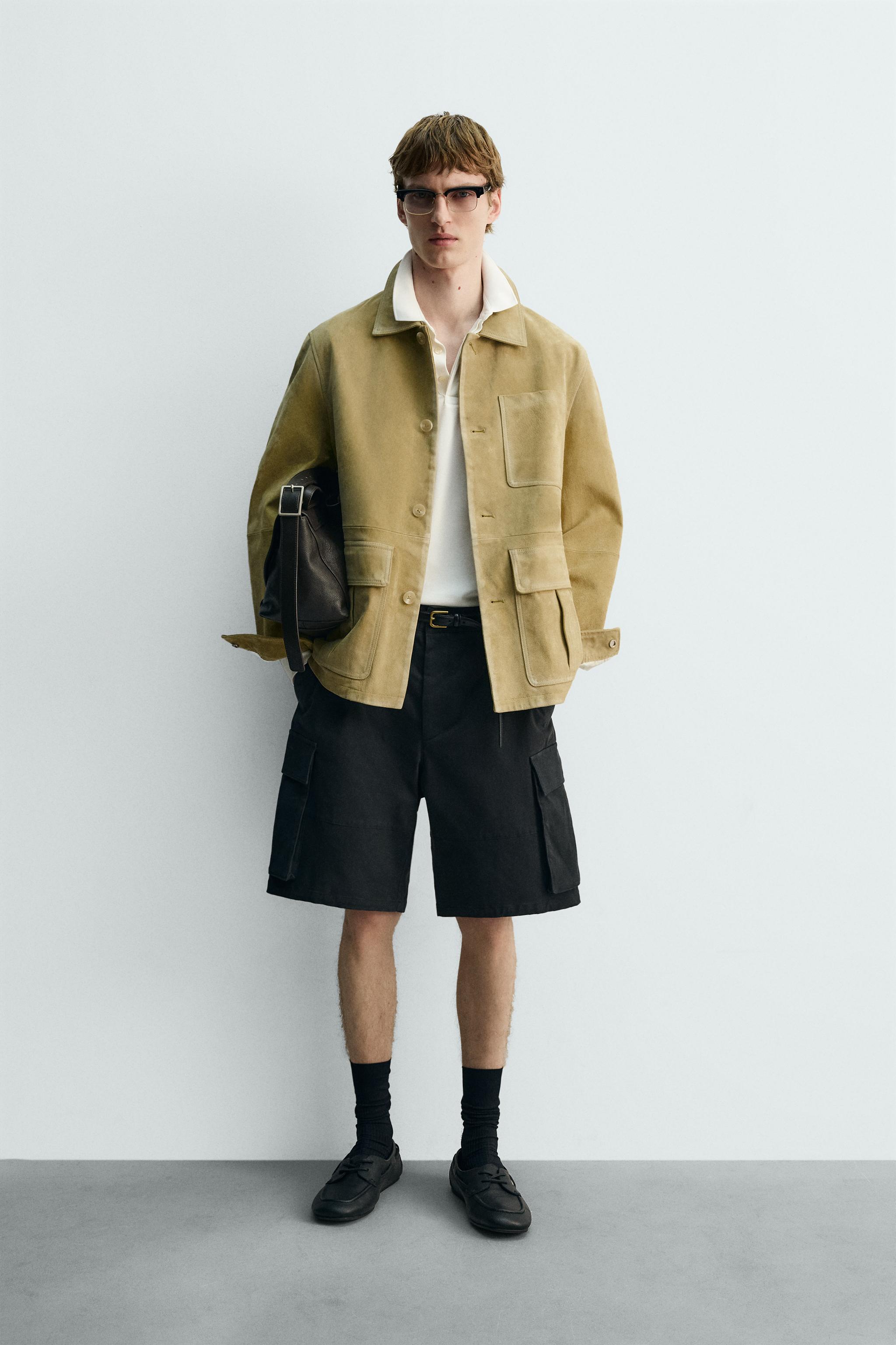 BLOUSON EN DAIM À POCHES